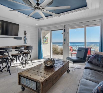 Incredible views from your lounger of our emerald blue gulf and beach