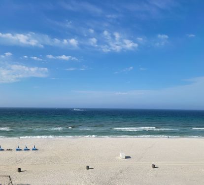 ON. THE. BEACH. 5th floor. Perfect location to listen to the waves roll in.