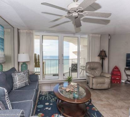 Living Room with Balcony and Ocean Views