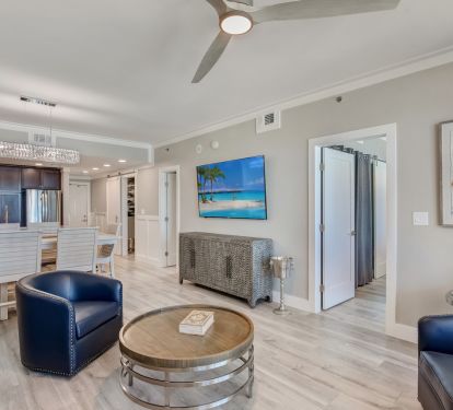 New Coastal furniture with 70" Smart Tv