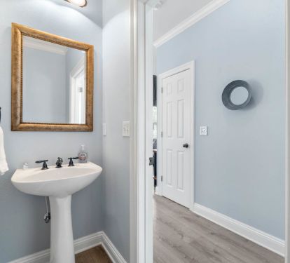 Half bathroom on first floor