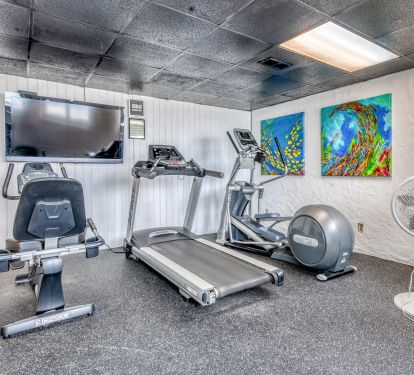 Stay active with our fully equipped gym, featuring cardio and strength equipment