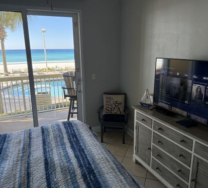 Beach House on the Moon Bedroom View!
