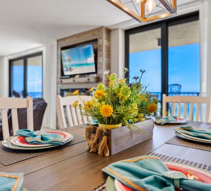 dining room with fantastic views