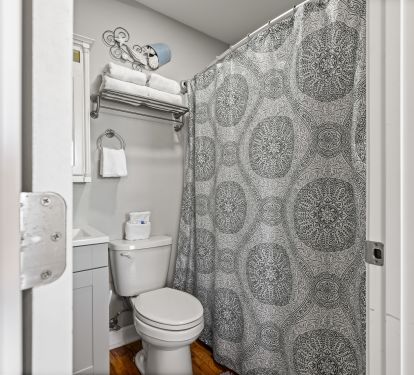 Upper floor Roadside Bedroom full Bathroom