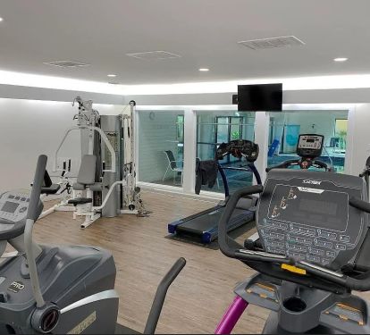 Guests may use our workout room next to the indoor pool at no charge