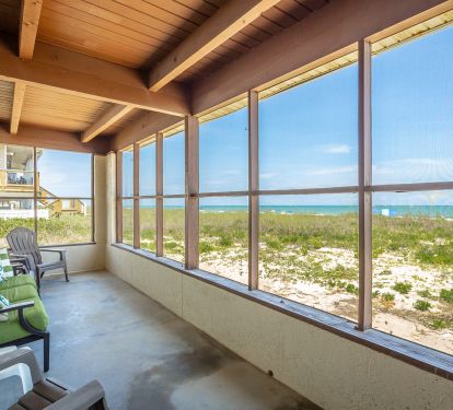 Beachfront screened-in porch