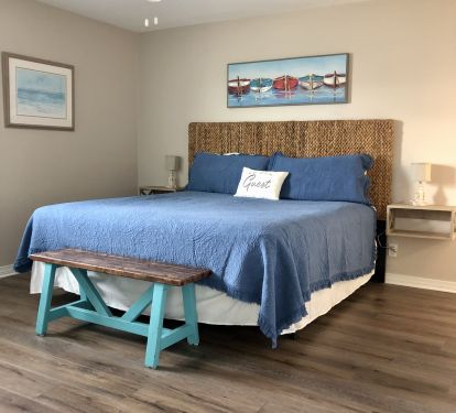 2nd Floor Guest room with Private Bath and wall mounted TV