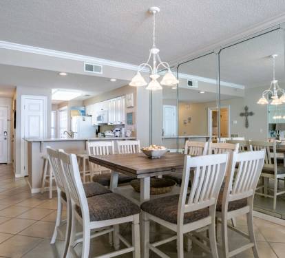 Dining area with seating up to 8. 