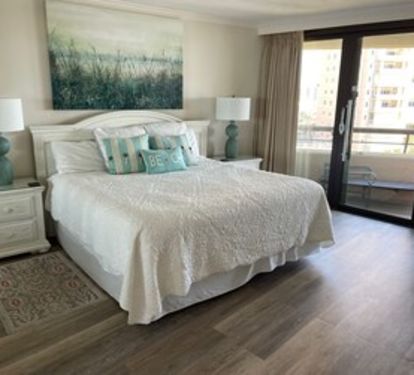 Master bedroom with king bed w/ walks out balcony