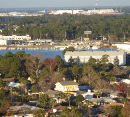 Close the  to the marina for fishing charters 