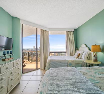 Second bedroom offers views and balcony entrance