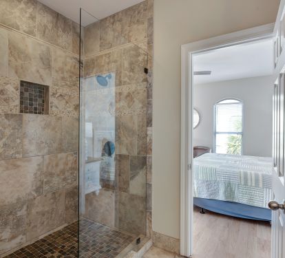 2nd Floor King Master Suite Bathroom with walk-in shower