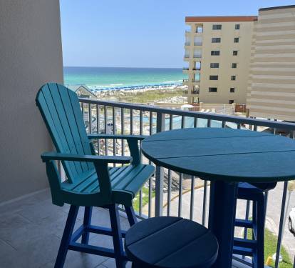 patio with ocean views