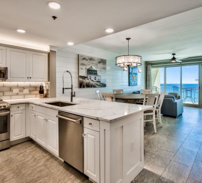 Incredible Gulf Views from the living room and kitchen