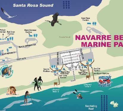 Navarre Beach Marine Park map 