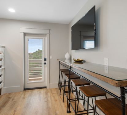 3rd floor also has bar seating and balcony access