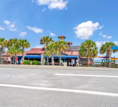 Beach side dining directly across the street!