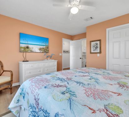 2nd Master Suite with flat screen TV, king bed, and en-suite bath