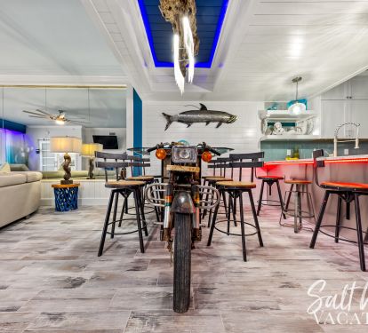 Motorcycle dining table...YES, a motorcycle fabricated into a dining table 