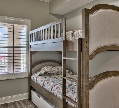 The 3rd bedroom has twin bunks with a great trundle for the kids!