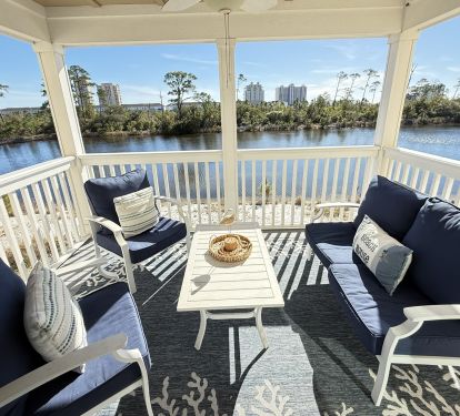 Private Balcony overlooking lagoon