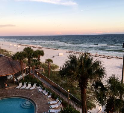 Gulf View and Courtyard, Pool and Gazebo on Beautiful Balcony