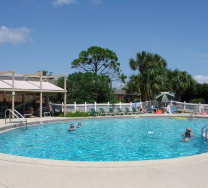 a view of one of the five pools available to our guest