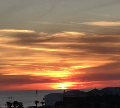 Beautiful view of sunset from our balcony