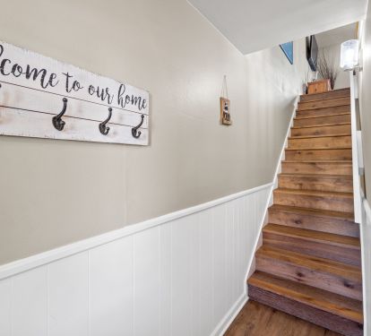 Stairwell that leads to main level 