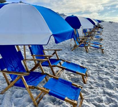 Free seasonal beach service, March through October!