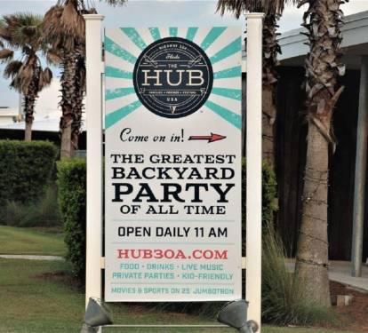 THE HUB - right across the street 