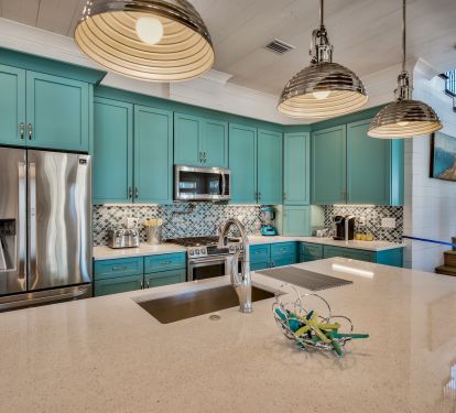 huge gourmet kitchen with 9X5 center island, all the gadgets