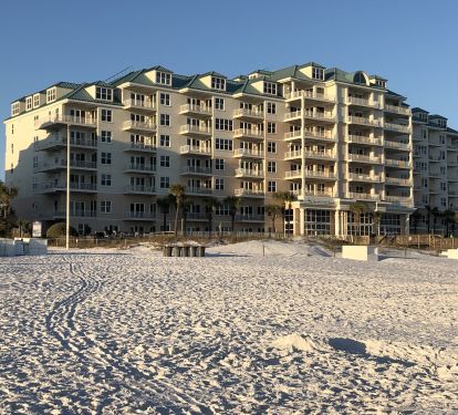 Beach view of our building &ldquo;THE INN AT CRYSTAL BEACH&rdquo; 