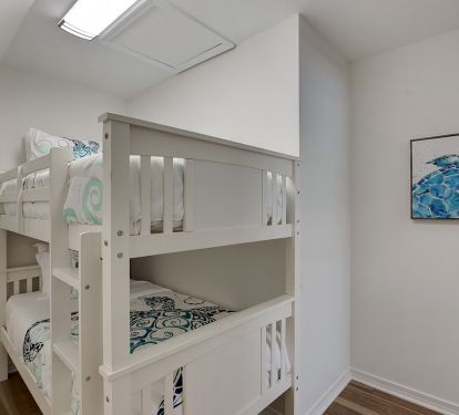 Bunk area on the upper level.