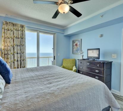 Master bedroom with king bed