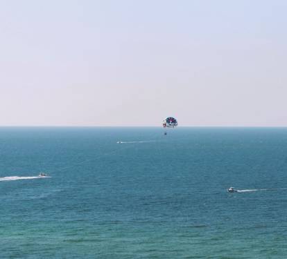 Watch all of the activity from the comfort of your balcony. 