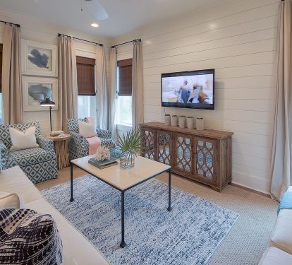 Spacious Living Room With Coastal Decor!