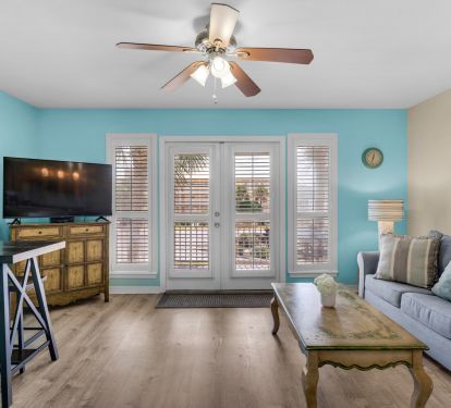 Open living with partial views of the Gulf