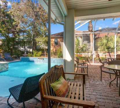 Plenty of seating in the lanai