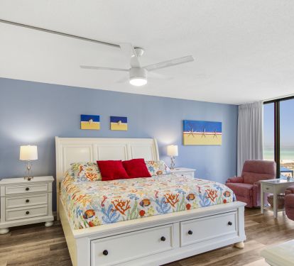 Master bedroom with king bed