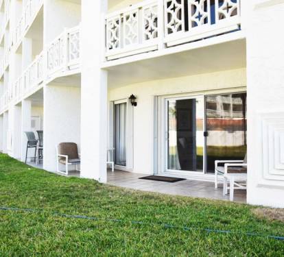 Ground Level Patio near the Beach & Pool - 
El Matador Resort, Okaloosa Island Fort Walton Beach Vacation Rentals