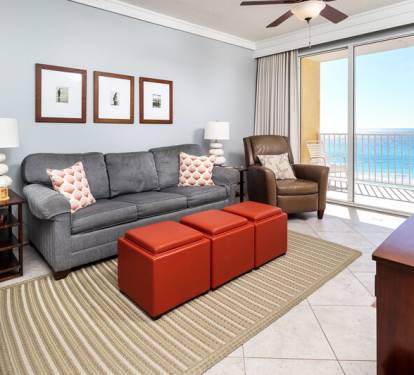 Living Room - 
Gulf Dunes 612 Fort Walton Beach Okaloosa Island Vacation Rentals