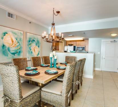 Large dining room has room for the whole family