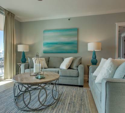 Enjoy some coastal vibes in the beautiful living room