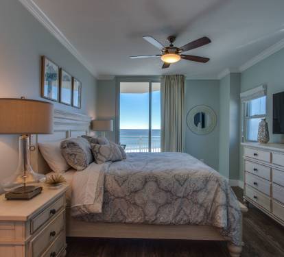 Curl up in bed and gaze out to sea!  Or crack open the door and let the crashing waves put you to sleep.  =)