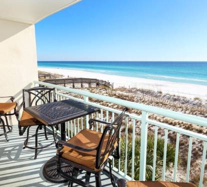 Balcony - Pelican Isle 308 Fort Walton Beach Okaloosa Island Vacation Rentals