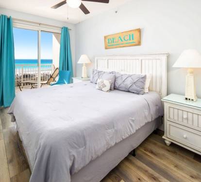 Master Bedroom with Ocean View - 
Summer Place Resort, Unit 305 Okaloosa Island Fort Walton Beach Vacation Rentals