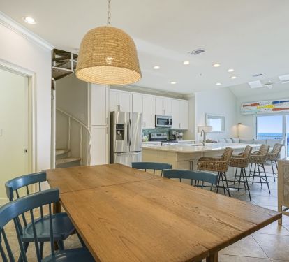 Dining room with large table and seating for the whole family!