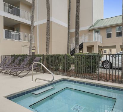 Condo complex hot tub